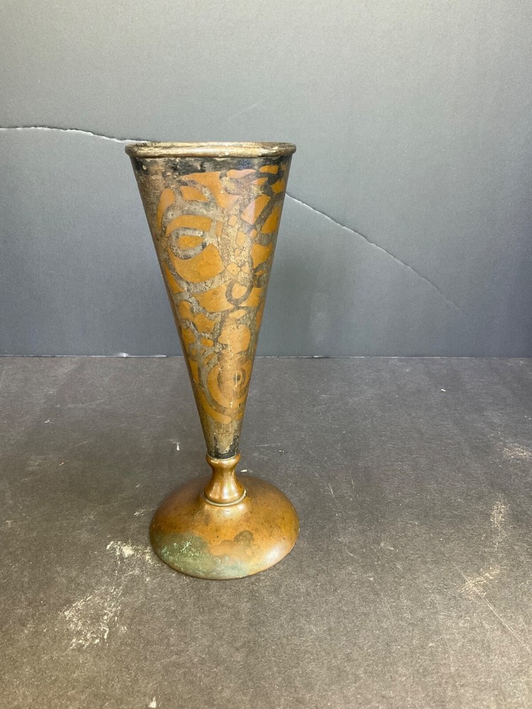 Antique Benedict Viking Silver Copper Vase