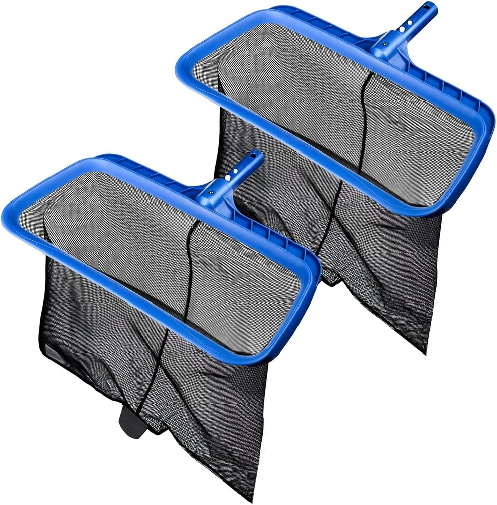 Heavy Duty 2-Pack Pool Leaf Skimmer Net Deep Bag Durable Frame Fit Standard P...