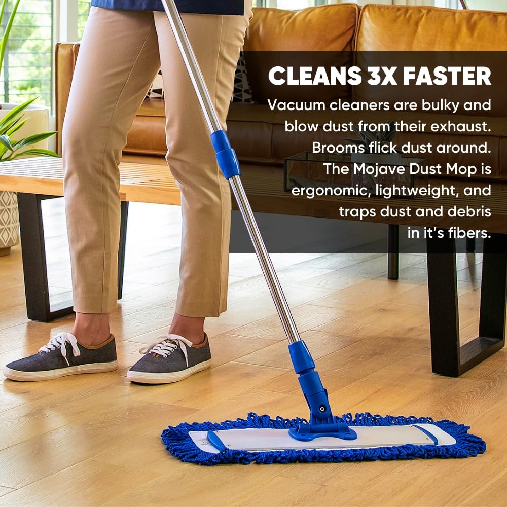 18" Mojave Microfiber Dust Mop Pads (Pack of 2) - Head & Refill for Microfibe...