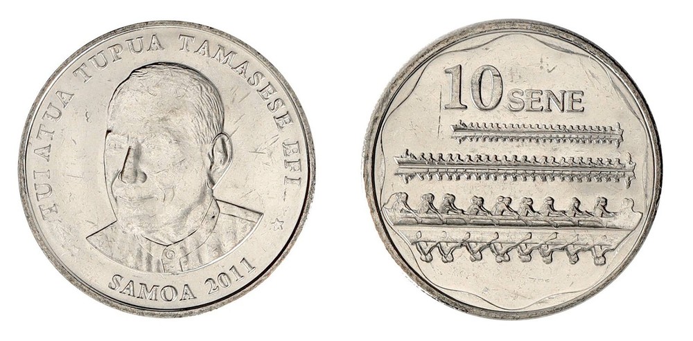 Samoa 10 Sene, 2011, KM #168, Mint X 100 PCS