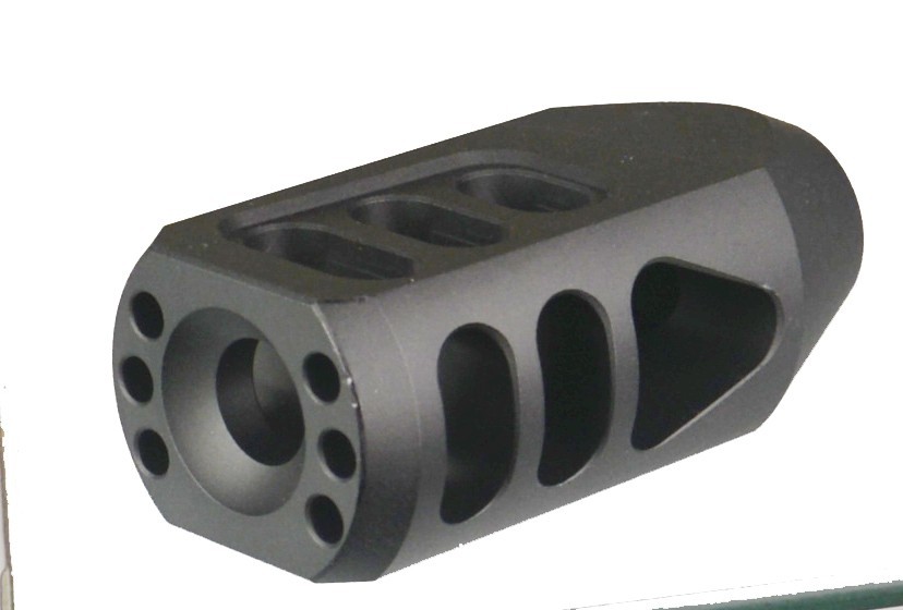 Aluminum Anodized Black Tanker Compensator Muzzle Brake 1/2x28 TPI