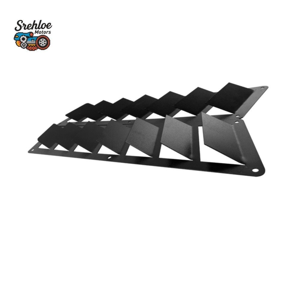 Pair 17" x 5" Universal Custom Hood Vent Louver Cooling Panel Powder Coating