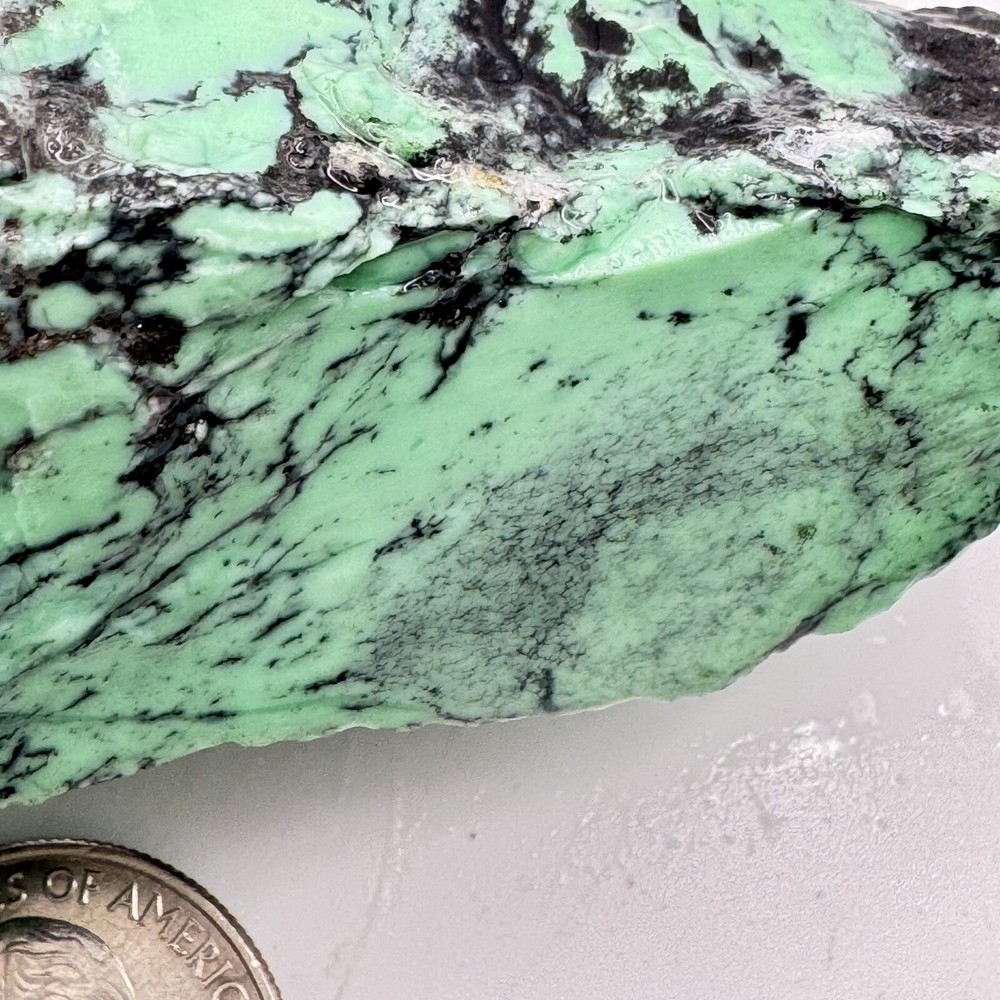 Natural Variscite 406 Grams Green Solid And Hard Great Looking Matrix