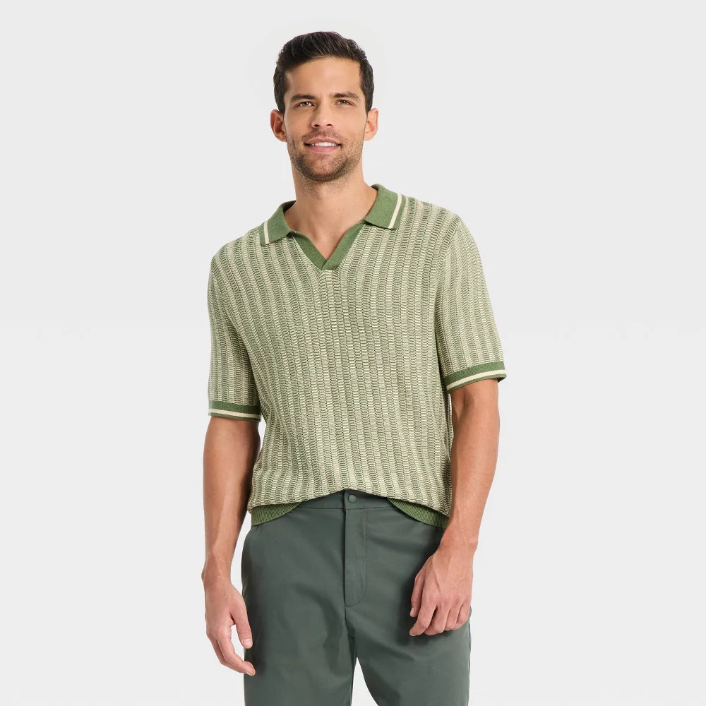 Men's Short Sleeve Polo Collar Pullover Sweater - Goodfellow & Co