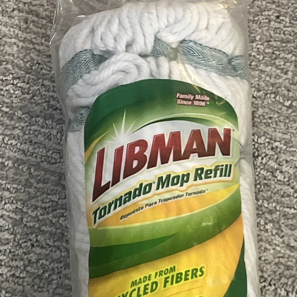Libman Tornado Mop Refill #02031 Easy To Change Twist Fiber Replacement