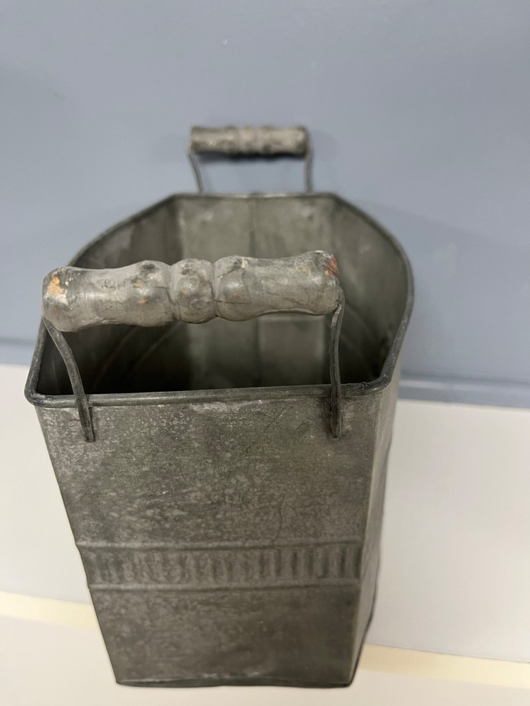 Rectangular Galvanized Metal Planter with Metal Handles Container Gardening 9x6