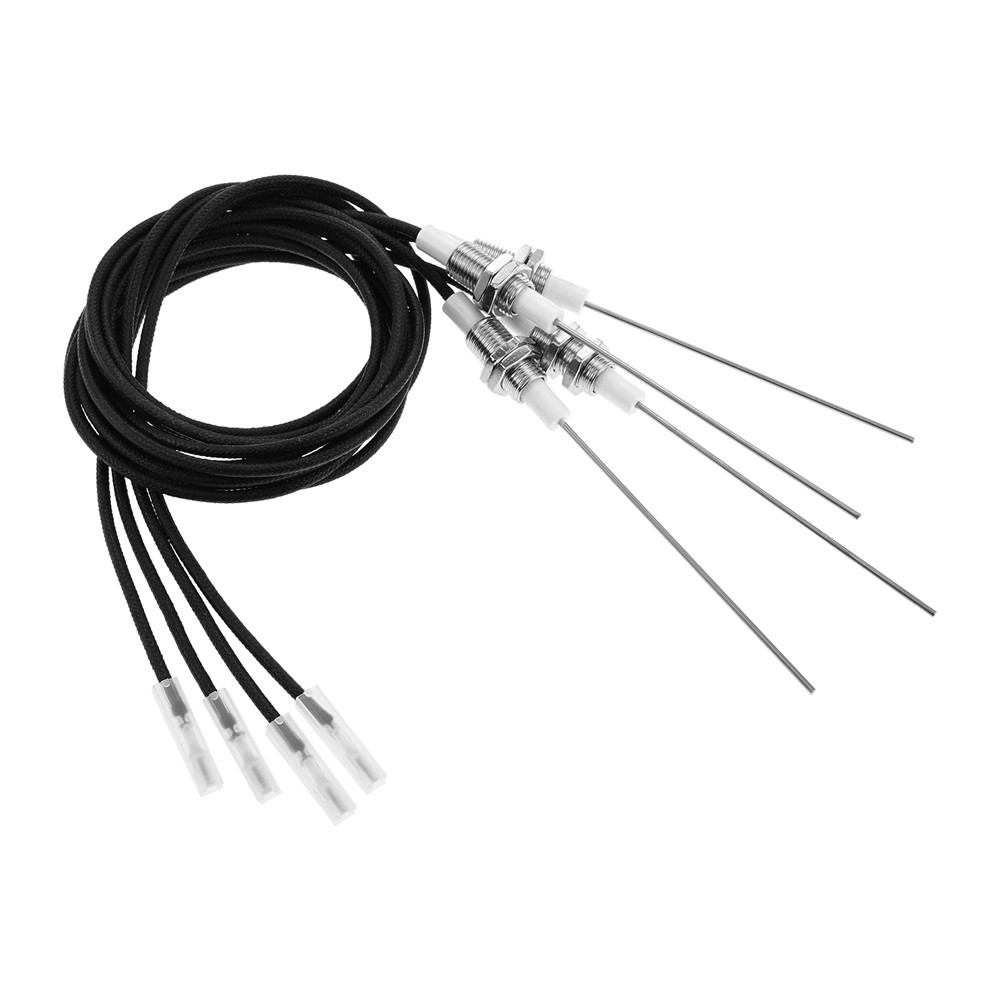 4 x Spark Igniter Flame Sensor with M10 Threaded 36" Ignition Plug Wire