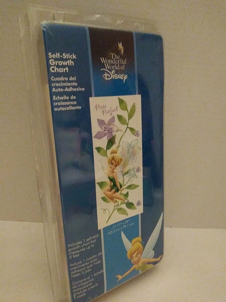 Disney Tinkerbell Pixie Perfect Self Stick Growth Chart Wall Decal