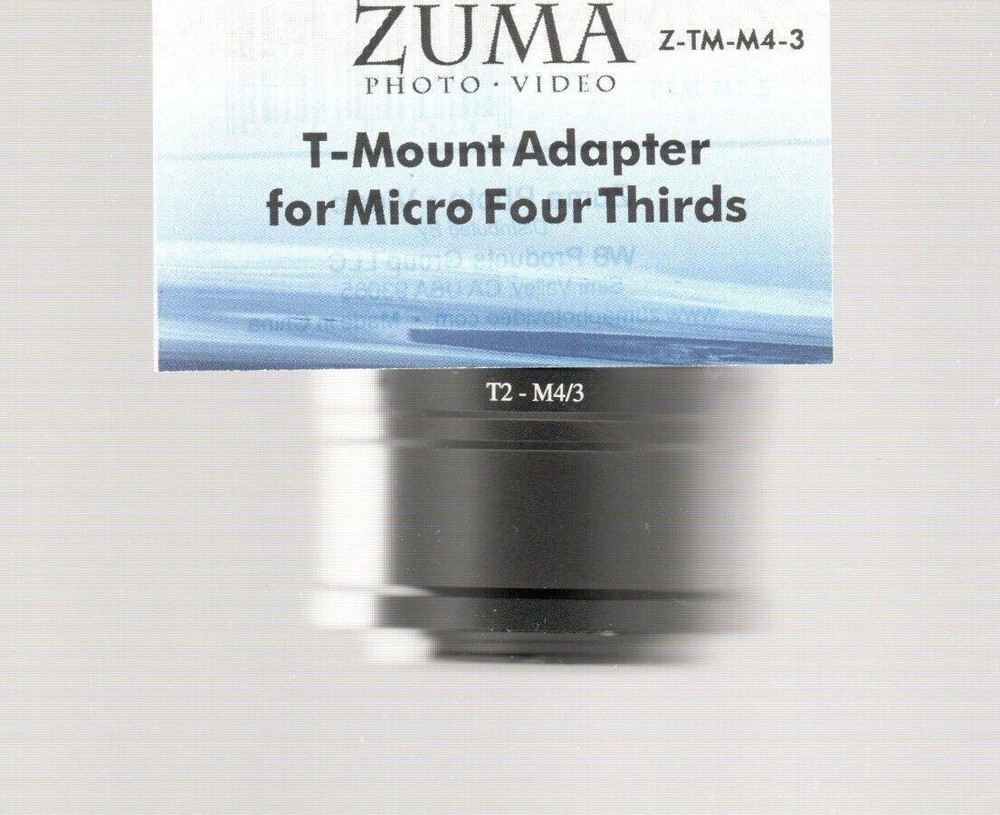 Zuma T-Mount Adapter for Micro Four Thirds cameras