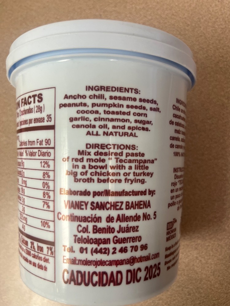 MOLE TELOLOAPAN TECAMPANA 1 KG