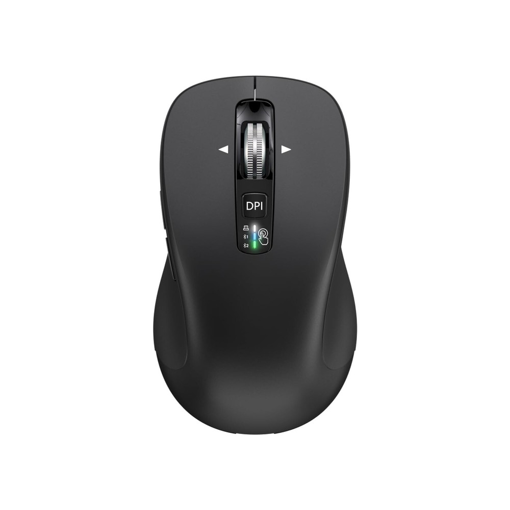 Wireless Bluetooth Mouse (USB + BT1 + BT2), Full Size Mouse, 4-Way Scrolling,...