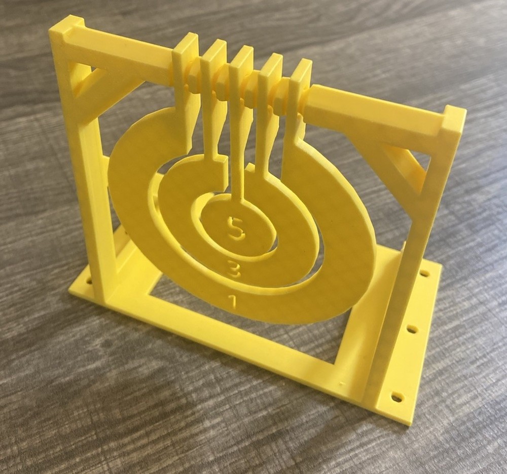 Yellow Airsoft/ Nerf Spin-around Target Indoor airsoft target practice Mountable