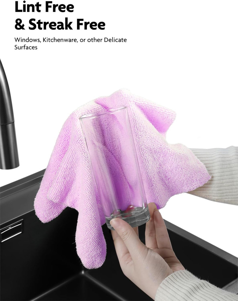 Fantasticlean Microfiber Cleaning Cloth Roll -75 Pack, Tear Away Microfiber Towe