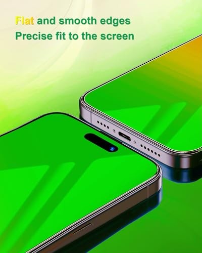 2 Pack for iPhone 16 Pro Privacy Screen Gradient Green for iPhone 16 Pro