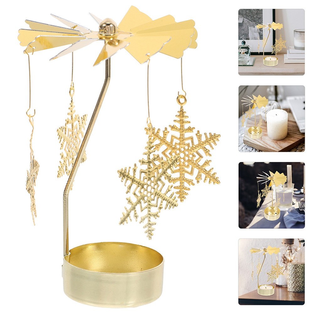 2 Pcs Festive Candleholder for Holidays Elegant Dining Table Decor