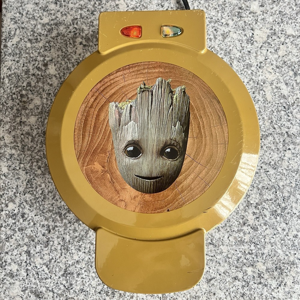 Marvel Groot Waffle Maker & Nostalgia Red Donut Hole Cake Pop Baker Bundle Set