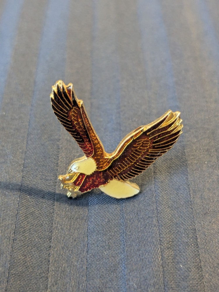 Eagle Lapel Pin Large Size Nice Enamel