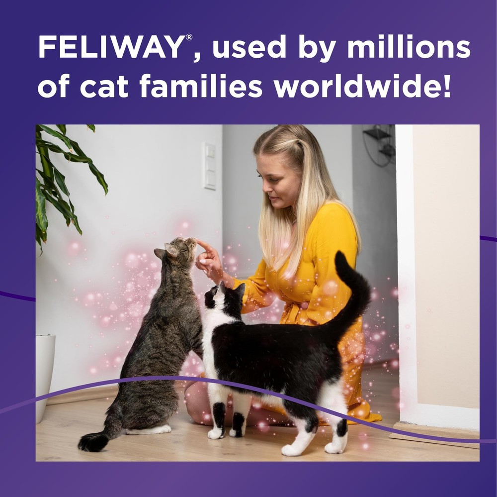 FELIWAY MultiCat Calming Pheromone Diffuser Kit: 1 Diffuser & 6 Refills
