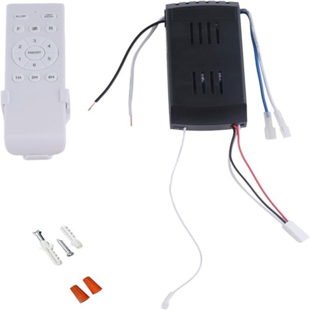 Ceiling Fan Remote Control Kit 6-Speed Timer Replacement for DC Fan Light