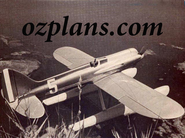 Supermarine S5 Floatplane Racer 40" WS PRINTED RC MODEL AIRPLANE PLANS TEMPLATES