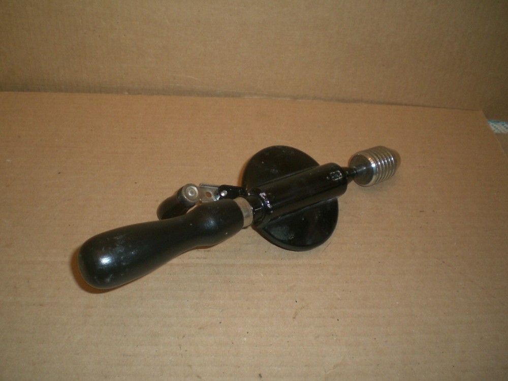 Vintage Stanley Bell System B Hand Crank Drill Egg Beater
