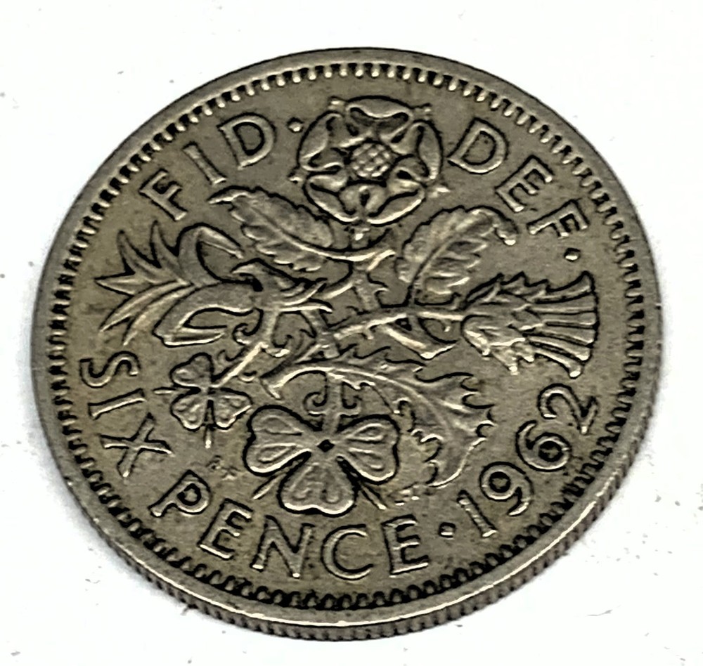 # C2317 GREAT BRITAIN  COIN,       SIXPENCE       1962
