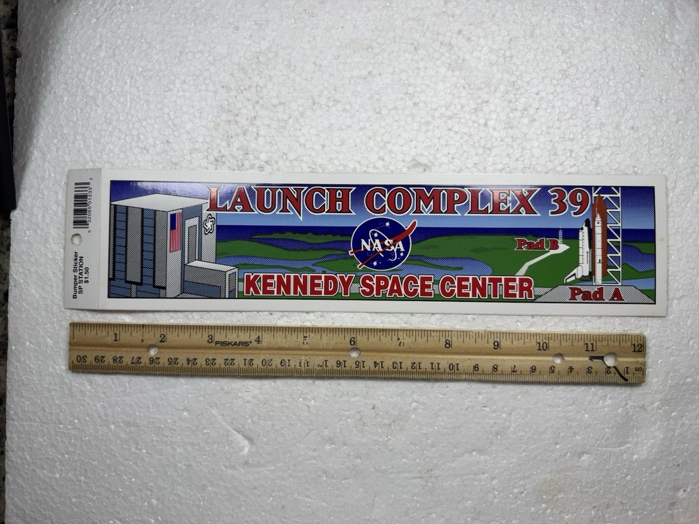 Vintage Kennedy Space Center Bumper Sticker - Launch Complex 39