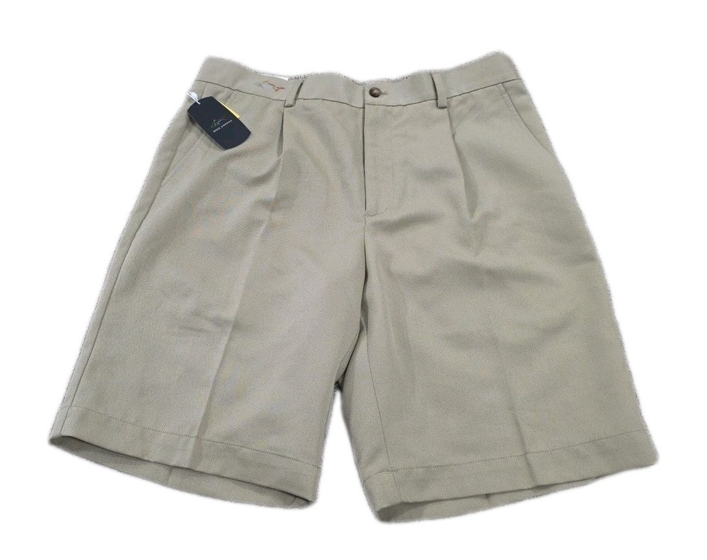 NWT Greg Norman Natural Performance Shorts Brown Size 34