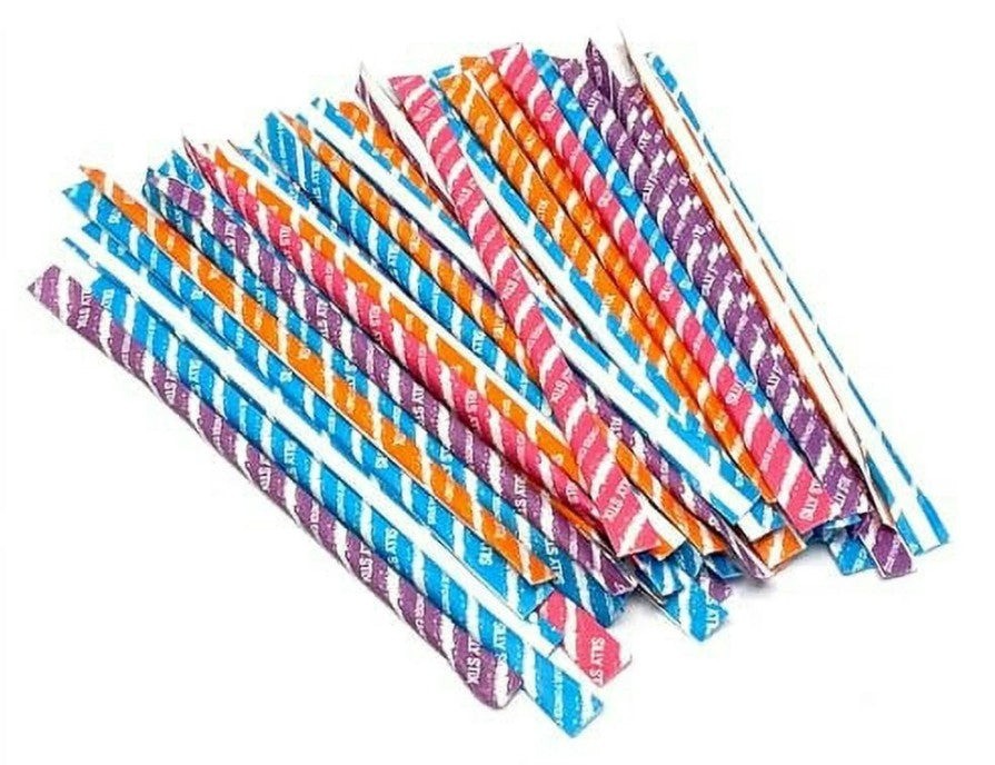 520 SILLY STIX Powder Sugar Candy Straws Blue Raspberry+Orange+Cherry+Grape 1b *