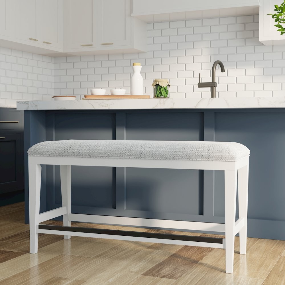 Modern Dining 49 In. Upholstered Counter Bench