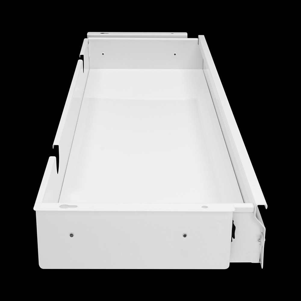 33" White Sliding Pull-Out Desk Drawer - Space Saver Organizer