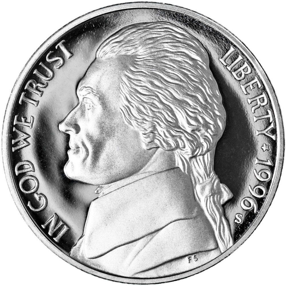 1996 S Proof Set Original Box & COA 5 Coins CN-Clad