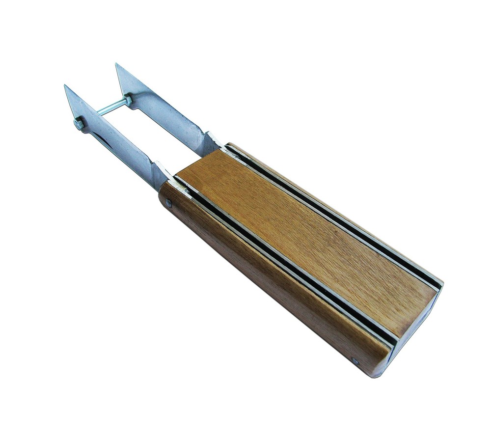 Double Blade Grafting Knife - Folding Pruning Tool with Wood Handle, High Car...