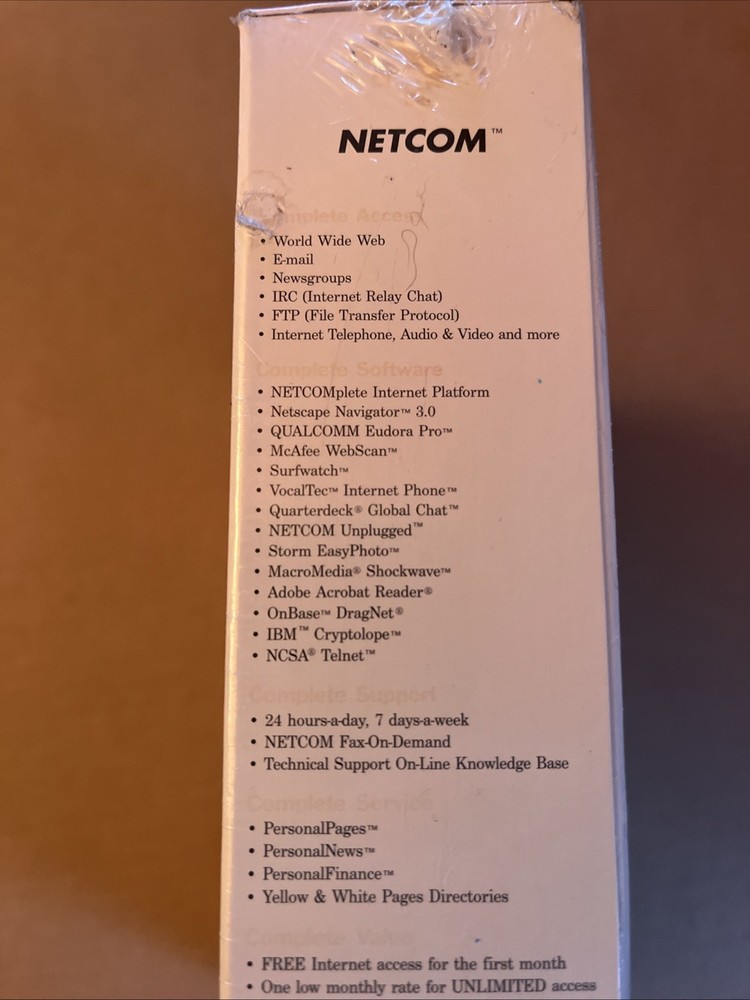 NetComplete Complete Internet Kit 1996 Windows & Macintosh CD w instructions NEW