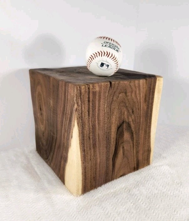 8 Inch Solid American Black Walnut Heartwood Block