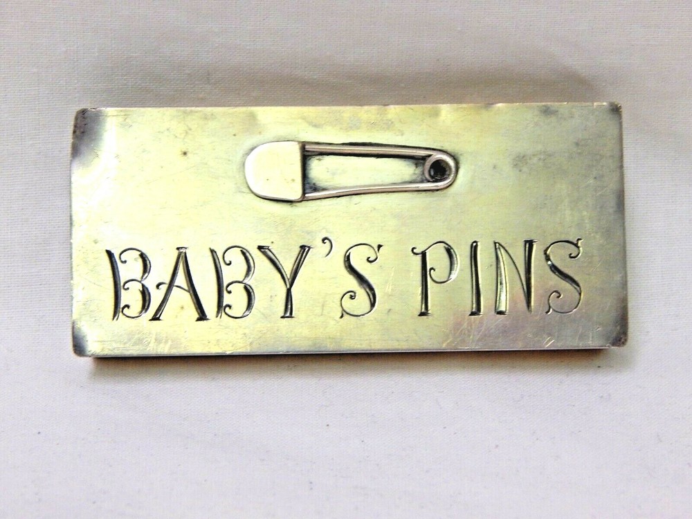 Vintage Baby's Pin Sterling Box