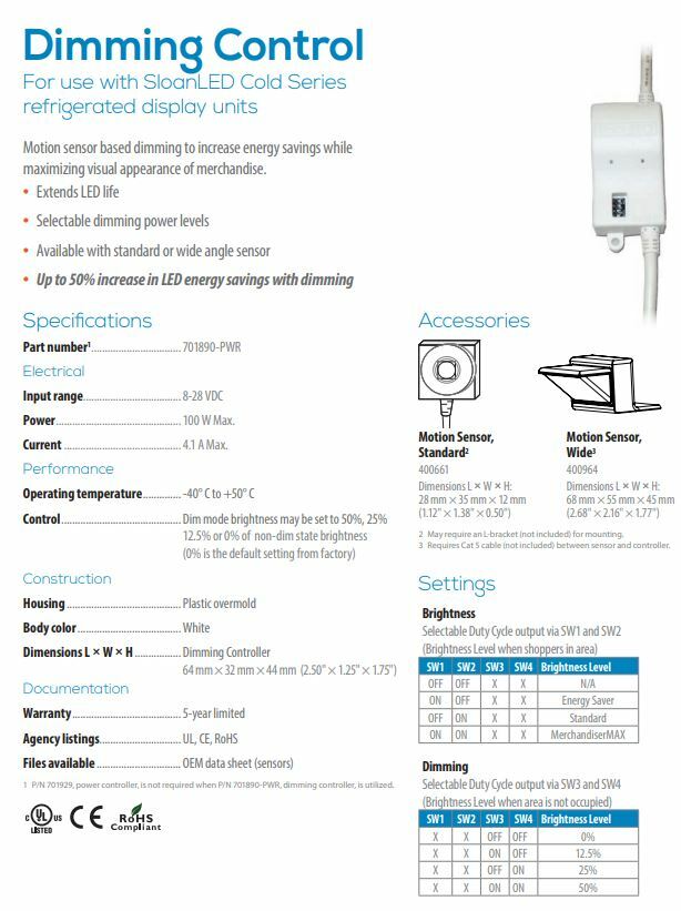 SloanLED, Sloan LED Power Controller, 701929,For Refrigeration Display Lighting