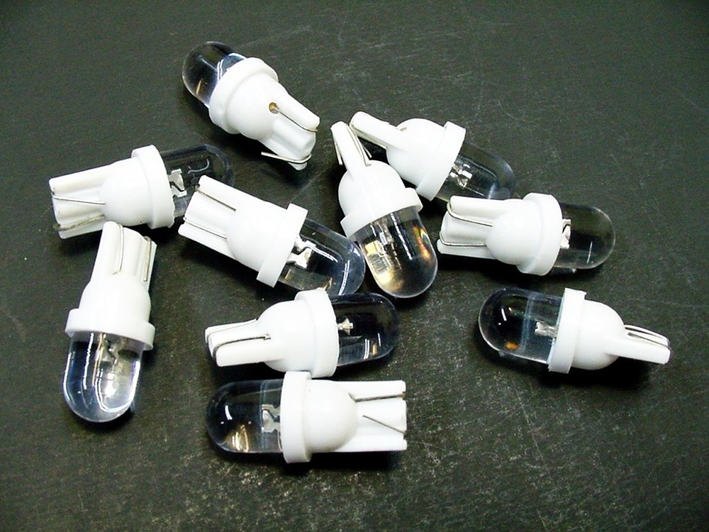 10x GM Super White 194 Wedge Dome LED Dashboard Instrument Panel Indicator Light