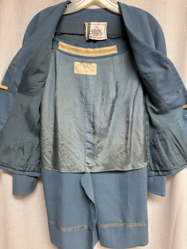 Vintage Delta Flight Attendant Uniform 1961