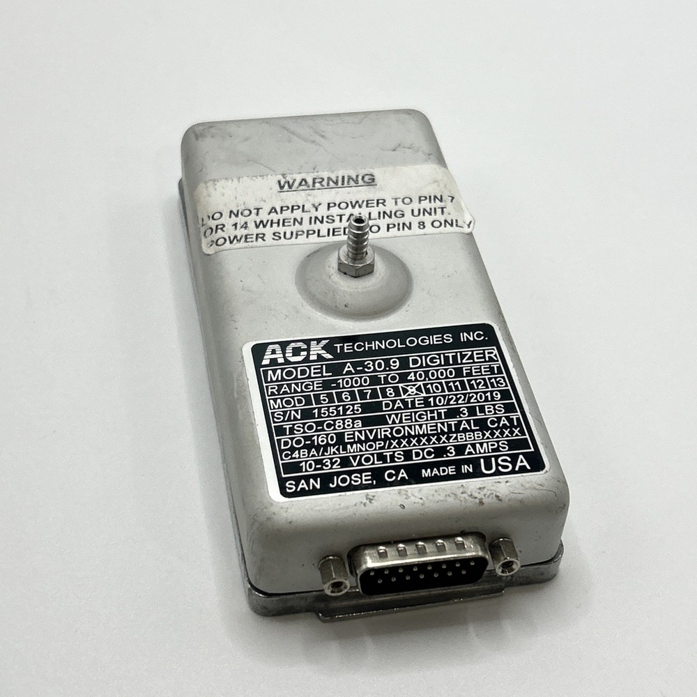 A-30.9 ACK Technologies Altitude Digitizer Encoder A30.02.00 -1000 to 40,000 ft