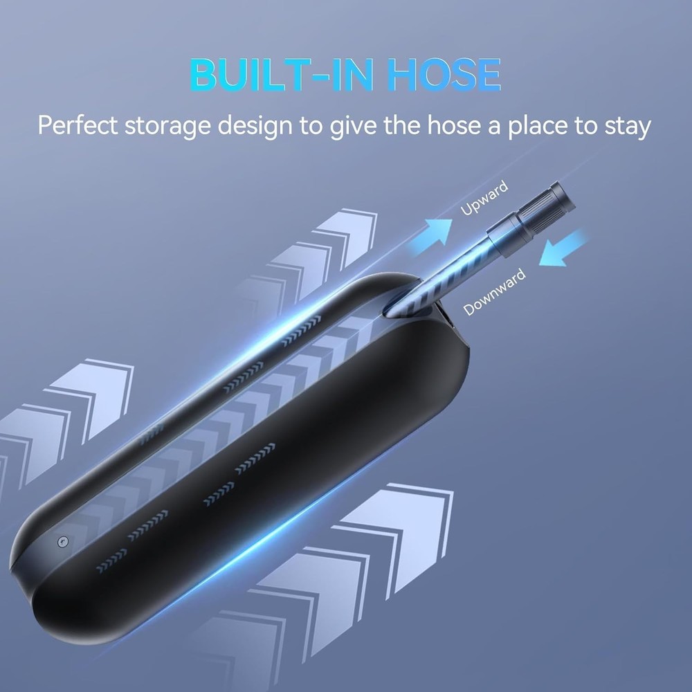 Lightweight Rechargeable Tire Inflator - Built-in Hose