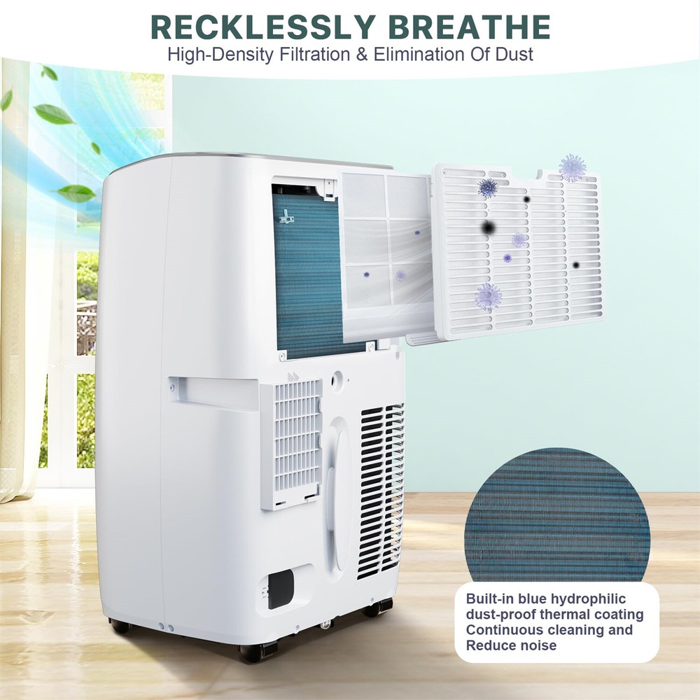 ✅12000 BTU Portable Air Conditioner Cools Rooms up to 550 Sq.ft Dehumidifier AC