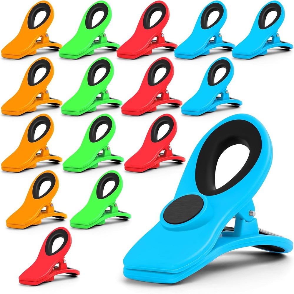 Chip Clips Bag Clips, Office Paper Clps, Multicolor Magnetic