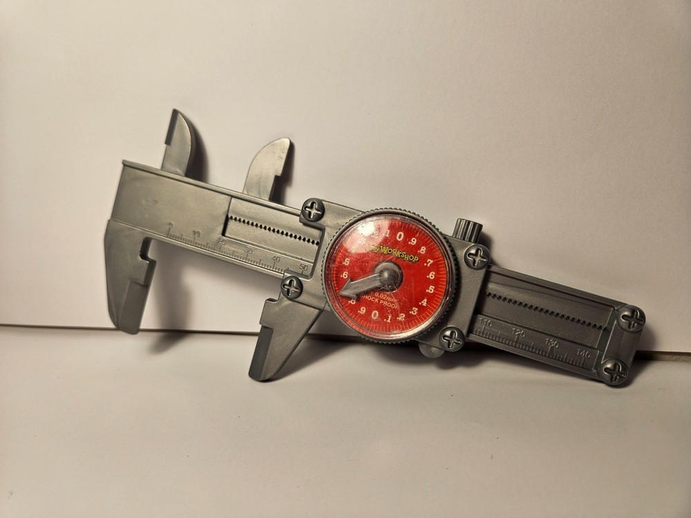 My Workshop Plastic Dial Caliper Silver Red 0.02mm Shock Proof Measuring Tool
