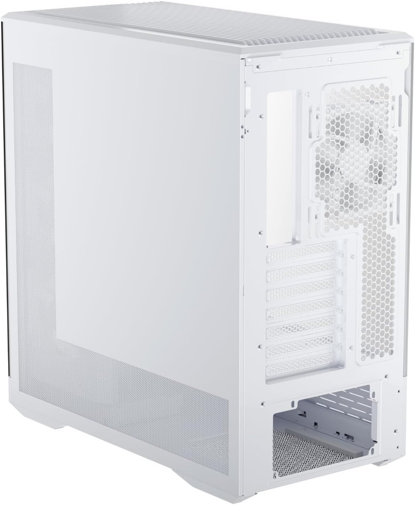 ATX PC Case for Gaming, White Mid Tower Computer Case with 4 Preinstalled ARGB P