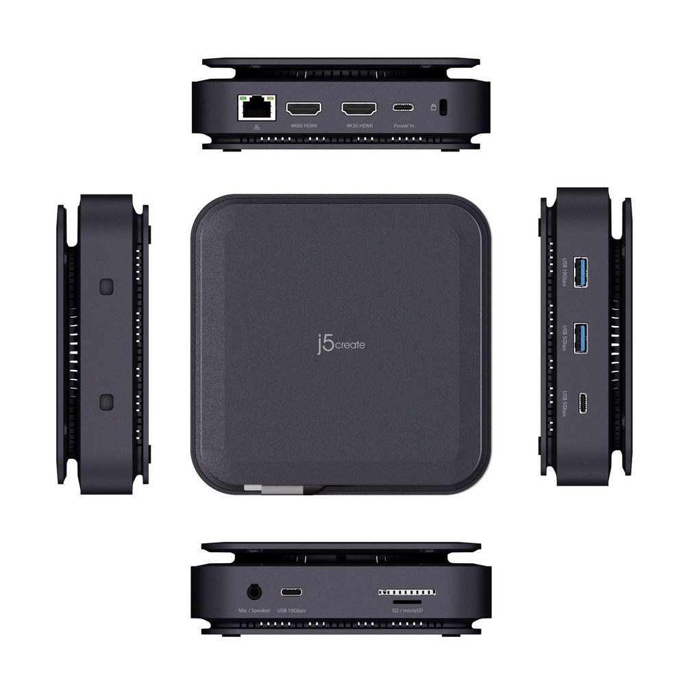 J5create JCD3198 USB-C Dual 4K HDMI Dock Without PD 3.1 Pass Through Charging