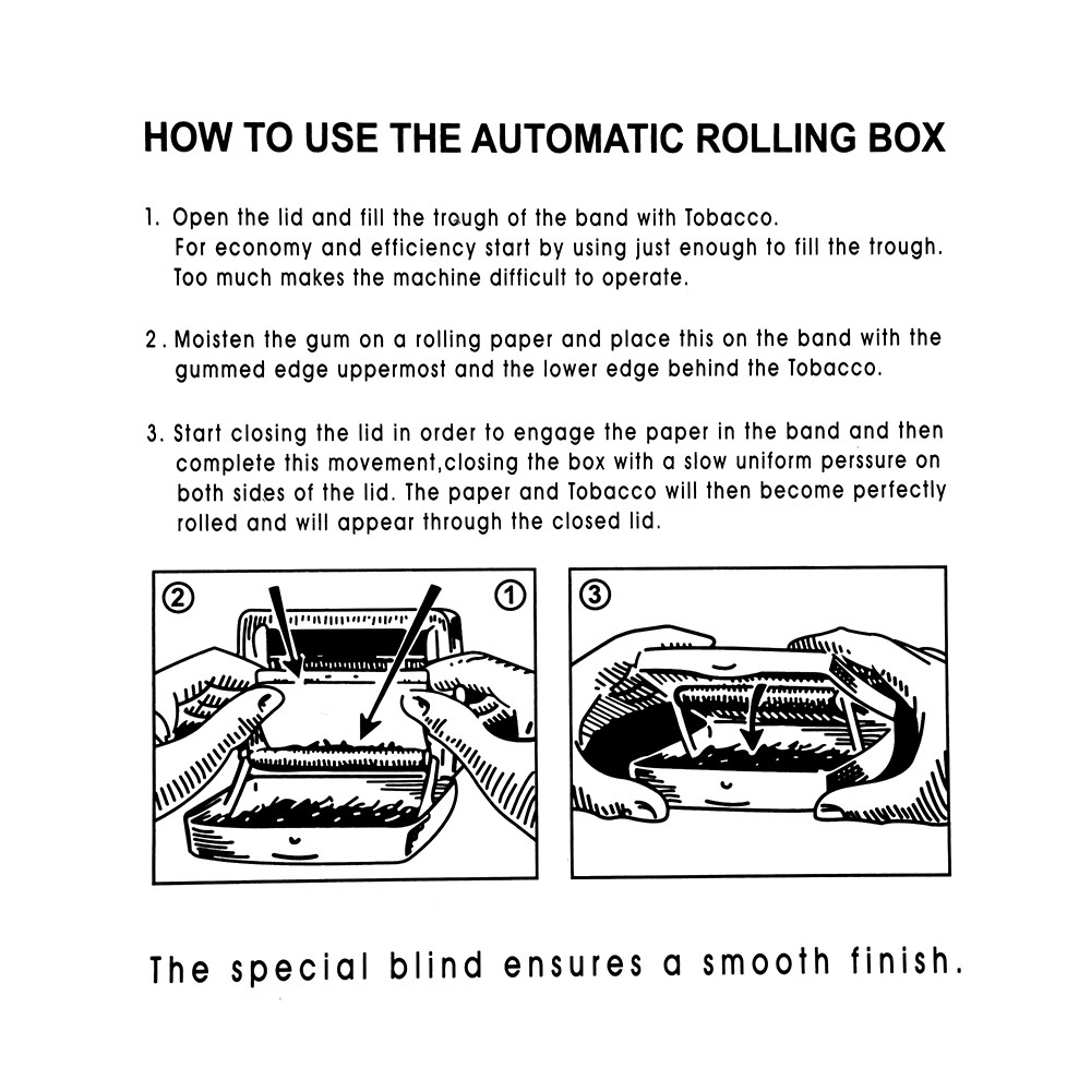 Metal Tobacco Rolling Machine - 70mm Cigarette Roller Case for Automatic Smoking