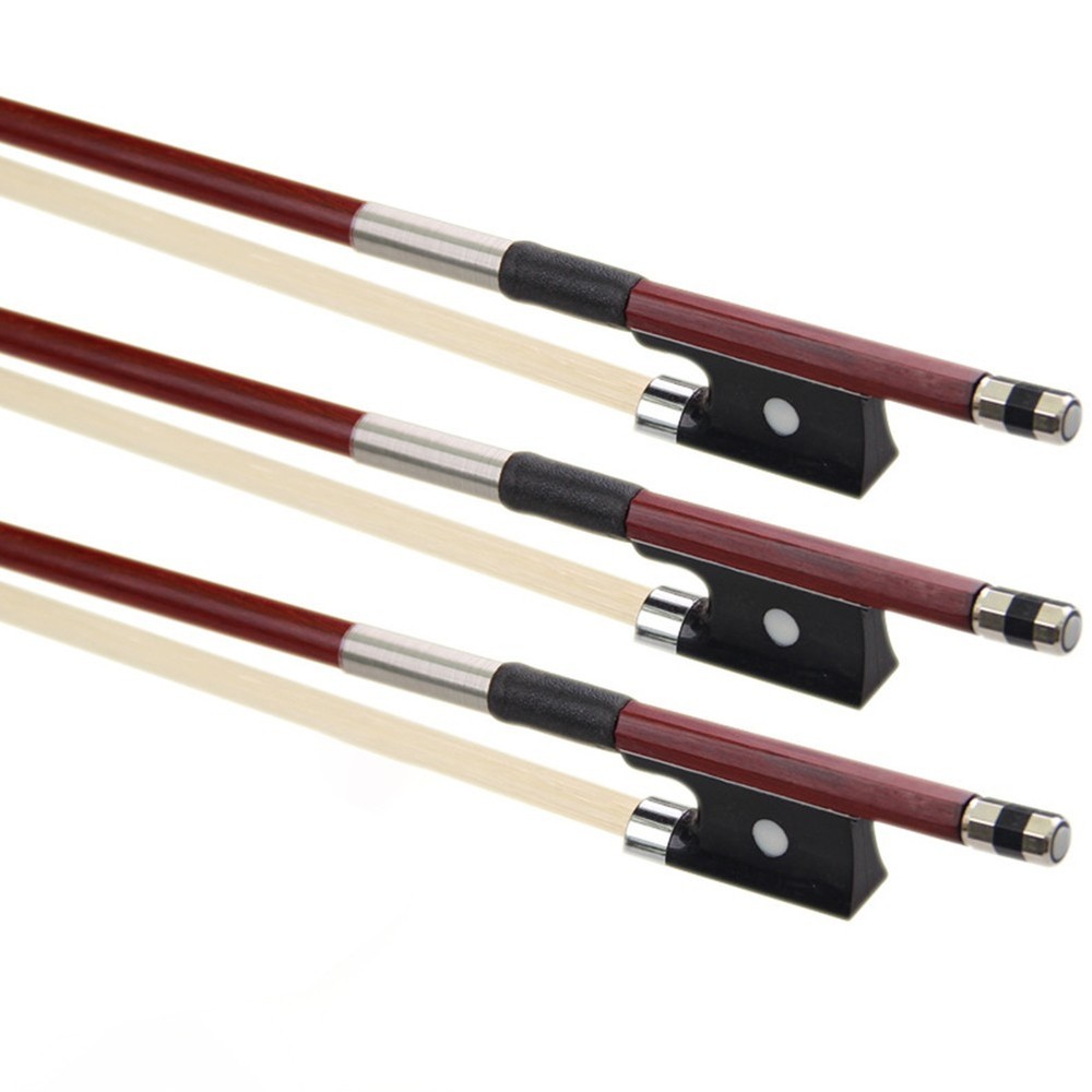 Practice Violin Bow with Plastic Wrapped Handles and Silver Plated Silk