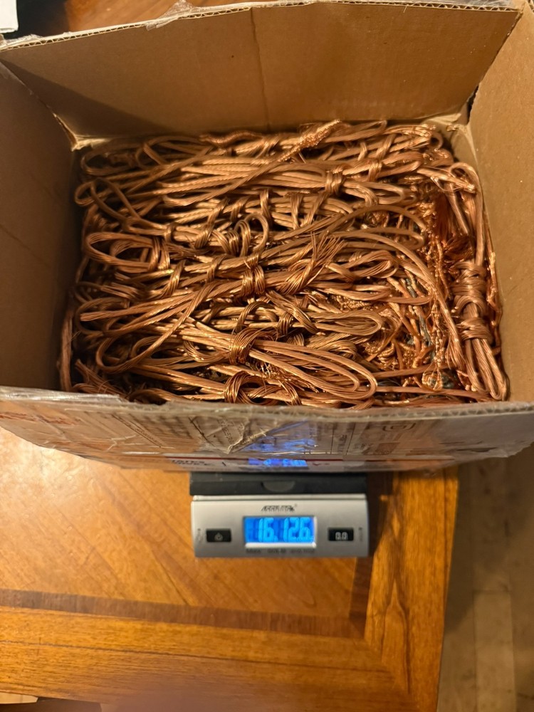 Scrap copper wire Strands Over 16 lbs 12.6 oz