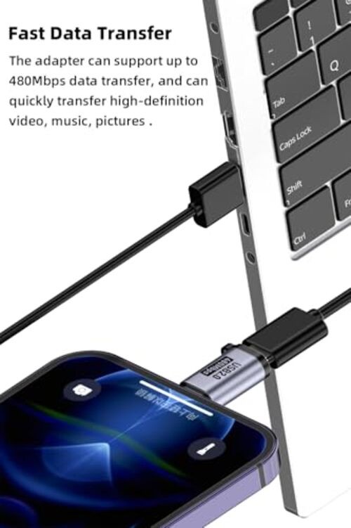USB C to Micro USB/Mini USB/Lighting Adapter, Light-ning to USB C/Micro USB
